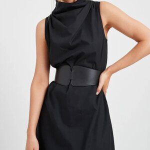 Marcella Chambers Belt | Black Italian Leather Waist Belt | Size M